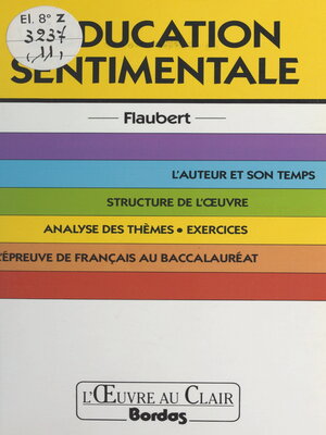 cover image of L'éducation sentimentale, Flaubert